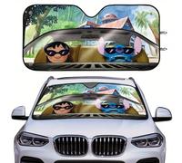TEMU 1pc Visera Plegable de Protección Solar con Temática Disney Stitch y para Parabrisas Delantero, Accesorio Interior para Coches y Modelos SUV