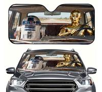 TEMU 1pc Visera Plegable de Star Wars R2-D2 [Autorizada] con Aislamiento Térmico para Delantera, Ideal para un Viaje y Cotidiano - Unisex, Regalo de Año para Hombres y Mujeres