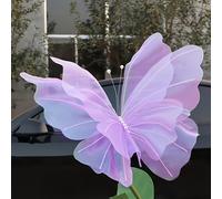 TEMU 1pc WhimsyWings Decoración de 3D, de tela artificial para todas , decoración de fiesta de boda para el hogar y el jardín, no necesita energía, , versátil para uso en interiores y exteriores
