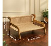 TEMU 1pc Whisker Gran Scratcher de Sisal para Gatos - de Lino Prearmada para Gatos de Interior, Duradero Cojín de Raspar y Mueble de Relajación para Gatos, Ideal para Gatos Grandes