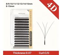 TEMU 1Pcs4DWLashes0.07C/DPremade4DWFanExtensiones de Pestañas Naturales Suaves Negras/Marrones Estilo Mink Individuales Envío Aleatorio para /