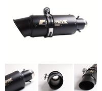 TEMU 1pieza 51mm Acero Inoxidable Negro Ángulo Motocicleta Tubo de Escape Se a la Mayoría de Motocicletas