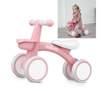 TEMU 1pieza Bicicleta Deslizante para Niño, Asiento Ajustable de 3 Posiciones, Dirección de Límite de 135°, Diseño que el Caída Lateral, Caminador para Bebé al con Cesta, Negro/Rosa/Verde