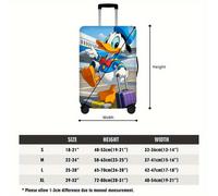 TEMU 1pieza de de equipaje con temática de Disney que a Duck, diseñada para viajar. Esta cubierta plegable y engrosada se a los maletas de 18 pulgadas, convirtiéndose en un accesorio para tus viajes.