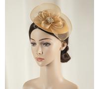 TEMU 1pieza de flores para mujer y niña, fascinador de plumas de mest para fiesta de , carreras de caballos, sombrero de boda, sombrero con clip