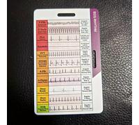 TEMU 1pieza ECG Tarjeta de bolsillo y 1pieza ECG 7-Paso Ruler Tarjeta - Tarjeta de de interpretación médica - Tarjetas de bolsillo portátiles para profesionales médicos