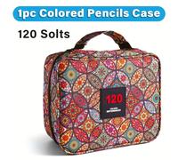 TEMU 1pieza Estuche de lápices de 120 ranuras, Estuche grande para bolígrafos y lápices, Organizador de bolígrafos de gel con cremallera, Portátil adecuado para adultos, pintores, escritores y amantes