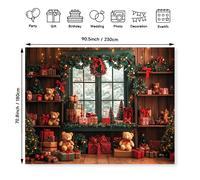 TEMU 1pieza Invierno árbol de Navidad Corona Oso Teddy Atrapa Añade un Especial a las Fiestas, para Diferentes