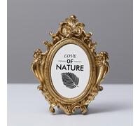 TEMU 1pieza Marco de fotos europeo tallado en resina, diseño abstracto del amor por la , decoración para varios tipos de habitaciones, decoración de vacaciones universal, no necesita electricidad