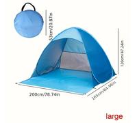TEMU 1pieza Tienda De Playa Portátil Para 2-3 - Protección UV UPF 50+ Diseño Para Acampar Al