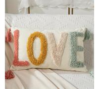 TEMU 1PS Lona Acolchada LOVE Artesanal Decoración del Hogar de Almohada para Sofá y Reposacabezas de Cama