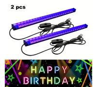 TEMU 1pz/2pzs Lámpara de LED UV con Tres 385-400nm en Bandeja de Aleación de Aluminio para Escenario de Fiesta, con Adecuada para Halloween/Nadal/Día del Amor Discoteca, Voltaje 5V