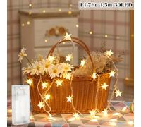 TEMU 1pz Luces de Cadena 10, 20, 30, 40, 80, Estrellas LED con de Batería, Luces de para y Año ,