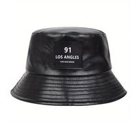 TEMU 1pza, Sombrero de de cuero PU para hombres de LOS ÁNGELES