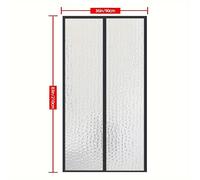 TEMU 1set Cortina Térmica Magnética para Puerta de Patio con Cierre Automático para Puertas Mantiene el en Invierno y el en Verano para Aire Acondicionado, Calentador, Habitación y Cocina