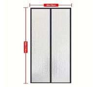 TEMU 1set Cortina Térmica Magnética para Puerta de Patio con Cierre Automático para Puertas Mantiene el en Invierno y el en para Aire Acondicionado, Calentador, Habitación y Cocina