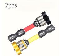 TEMU 2/1pc Broca Magnética de Posicionamiento | Diseño Antideslizante y Resistente a Impactos, Cabeza Cruzada 6 en Acero para Instalacións En Pisos/Carpintería