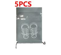 TEMU 2/3/4/5pcs Set, Bolsas de almacenamiento de zapatos de estilo casual no tejidas, Organizadores de viaje multiusos para ropa, cosméticos, equipaje - Negro y