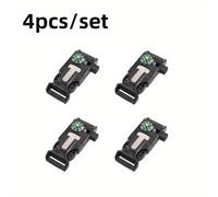 TEMU 2/3/4 piezas de Hebillas de Multiusos, Hebilla Negra para Mochila con Silbato y Encendedor, para Viajes, Camping, Senderismo y Paracord