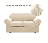 TEMU 2/3/4pcs 1set de Sofá Elástica a Cuadros, Protector de Sofá Antideslizante, Cubierta de Muebles para Dormitorio Oficina Decoración del Hogar