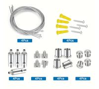 TEMU 2/4 juegos de Kit de Cables para Colgar en Techo, de Suspensión con Cable, Kit para Luces de Acuario, Luz Lineal Ajustable, Panel, Colgante, Lámpara de Suelo y