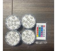 TEMU 2/4 luces LED subacuáticas, cambio de color, control de color remoto, adecuadas para piscinas, fuentes, spas de , acuarios, estanques y jacuzzis.