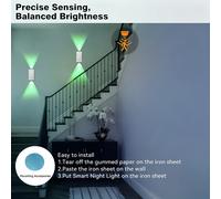 TEMU 2/4 piezas Luz Nocturna LED con Sensor de Movimiento, USB Recargable para Decoración de Dormitorio, Luz Nocturna Creativa para Baños, Pasillo, Armario, Iluminación para Lámpara de Pared de
