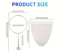 TEMU 2/4pcs Bolsas de Colador de Malla Ultra con Cremallera y Mango de Acero Inoxidable, Bolsas de Colador de Malla Ultra , para Filtrar Leche de , Café, Jugos, Café, Leche, Mantequilla y Queso