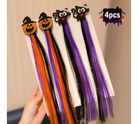 TEMU 2/4pcs Clips de Pelo Multicolor de Calabaza y Gato para Halloween - Regalo para Niñas, Accesorio para Salidas de Halloween