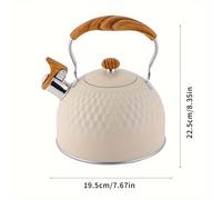 TEMU 2.5L Tetera de Acero Inoxidable con Silbato, Cafetera, Hervidor para Estufas y Camping al - Ideal para la el Hogar o Excursiones