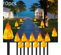 TEMU 2/6/10 Piezas Luces LED Solares de Llama, Antorchas Iluminación para Jardín, Linterna Decorativa Exterior Camping y Fiestas en Patio, Césped, o Reuniones - Ideal como Adorno Navideño