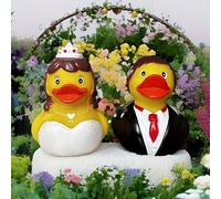 TEMU 2 adornos de para boda - novio y novia con corazones, decoración para coche de boda, de mesa para boda interior/exterior, regalo de San Valentín para novio y novia