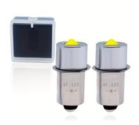 TEMU 2 bombillas de linterna LED mejoradas, DC3-24V 3V 6V 9V 12V 18V 19.2V, 3W PR2P, kit de conversión de luz para de linterna 13.5S, sustitución de bombilla de linterna blanca 6000K, no polar
