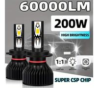 TEMU 2 bombillas LED CANBUS superbrillantes para faros de coche | 9005/HB3 9006/HB4 H1 H4 H7 H11, luz , luz o luces antiniebla, fáciles de instalar, 900% de 60000LM 6000K , marca ROADSUN, sin batería