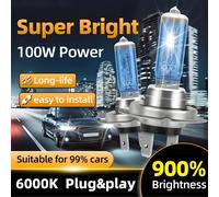 TEMU 2 bombillas LED H7 para faros de coche, luz y | 6000K , Canbus para los vehículos, 900% más brillantes, chip CSP 3570 tamaño 1:1, más de 3000 , material de aluminio, sin batería