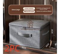 TEMU 2 Cajas de Almacenamiento Grandes Plegables con - Organizador Moderno de Tela para Ropa, Ropa de Cama y Artículos del Hogar, Diseño que Ahorra para Armario, Dormitorio, , Almacenaje la Cama