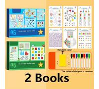 TEMU 2 Cajas de Entrenamiento de Concentración y , Ejercicios para el Control del Bolígrafo, Prácticas de Seguimiento Visual y Foco Atento, Cuaderno de Aprendizaje Repetido