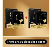 TEMU 2 Cajas MERCILEN Mascarilla Hidratante Dorada para Cuello con Ácido Hialurónico y Glicerina - Reafirmante y Suavizante, Lifting para el Cuello, Fórmula No Grasa, para Todo Tipo de Piel Beige