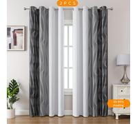 TEMU 2 cortinas modernas opacas, degradado rosa y con , fáciles de colgar, ideales para decoración de sala o dormitorio, cortinas para salón u oficina, 75%-85% sombreado