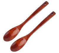 TEMU 2 Cucharas de Madera con Mango Largo, Cuchara de Cocina para Mezclar, Cuchara de Sopa, Cuchara de Madera para Cocinar, Sopa, Postre, Cereal y Cuchara para en la Cocina