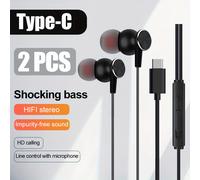 TEMU 2 de Auriculares Inalámbricos Tipo-C/USB Cancelación de Ruido, Sonido Estéreo y Graves Profundos para Teléfonos, Tabletas y Portátiles - Compatibles con la Mayoría de Dispositivos USB-C/Tipo-C