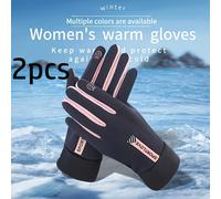 TEMU 2 de Guantes Térmicos de Invierno para Mujer, Equipo para Frío, Accesorios de Esquí con Forro , Diseño Texturizada para Mejorar el Agarre, Ideales para Senderismo, Ciclismo y Pesca en Frío