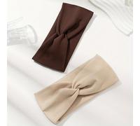 TEMU 2 diademas anudadas de moda para mujer, cintas para el pelo deportivas informales, poliéster elástico y spandex, accesorios para el pelo versátiles para fitness y uso diario.