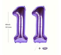TEMU 2 globos enormes de helio con número , de papel de aluminio, de 40 pulgadas (aproximadamente 101.6 cm), perfectos para fiestas de y graduaciones de edades entre 10 y , 1 rollo de cinta y 1