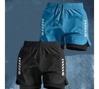 TEMU 2 Leggings de baño de capa para vergüenza, pantalones cortos ajustados para hombres