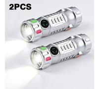 TEMU 2 linternas LED de de | Linterna recargable USB para exteriores, lámpara UV multifuncional, 3 de iluminación para camping, senderismo, regalo, inspección, detección de secreción de mascotas