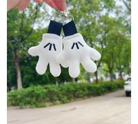 TEMU 2 llaveros de guantes de felpa de Mouse de Disney - Adorno lindo para bolsos y decoración para hombre, cuero sintético con diseño divertido. Regalo para las fiestas y decoración de mochilas