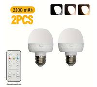 TEMU 2 luces LED inteligentes recargables, base E26/E27, con control remoto, color y ajustables, bombillas de carga USB, para , dormitorio, candelabros, lámparas de suelo.