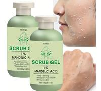 TEMU 2-Pack Gel Exfoliante , MANDELIC ACID Limpiador con de Físico para una Piel Fresca y en Tono Beige , Hipoalergénico, para Rostro y Cuerpo, Todo Tipo
