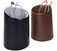 TEMU 2 Pack Soporte para Gafas de Cuero PU Estuche Portagafas para Escritorios o Mesitas de Noche